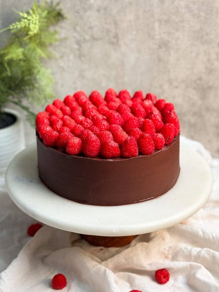 Ultimate Chocolate Raspberry Fudge Cake